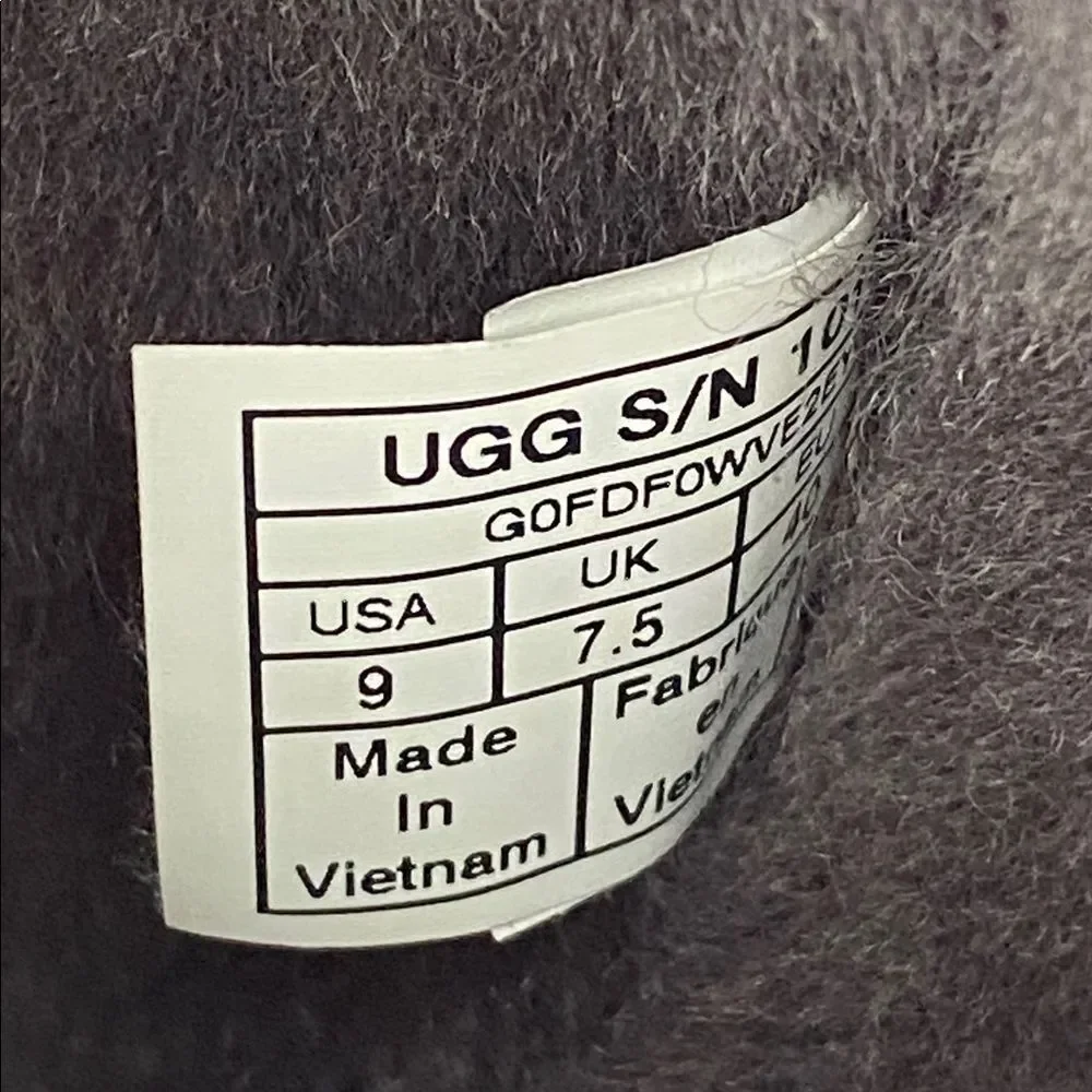 UGG Classic Tall II Boots Charcoal Gray VTG Sz 9 Boho Casual